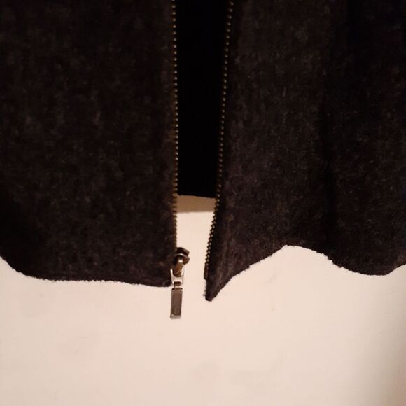 AKA Eddie Bauer jacket warm gray wool blend m winter fall minimalist outdoor top - Picture 4 of 7